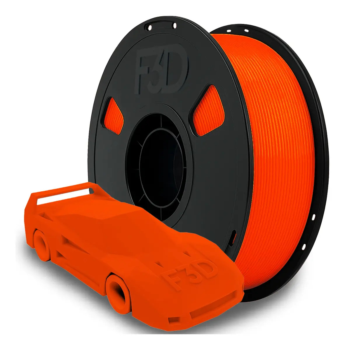 Imagem 1 de 6 de Filamento 3D ABS F3DB 1,75mm 1kg Laranja Para Impressora
