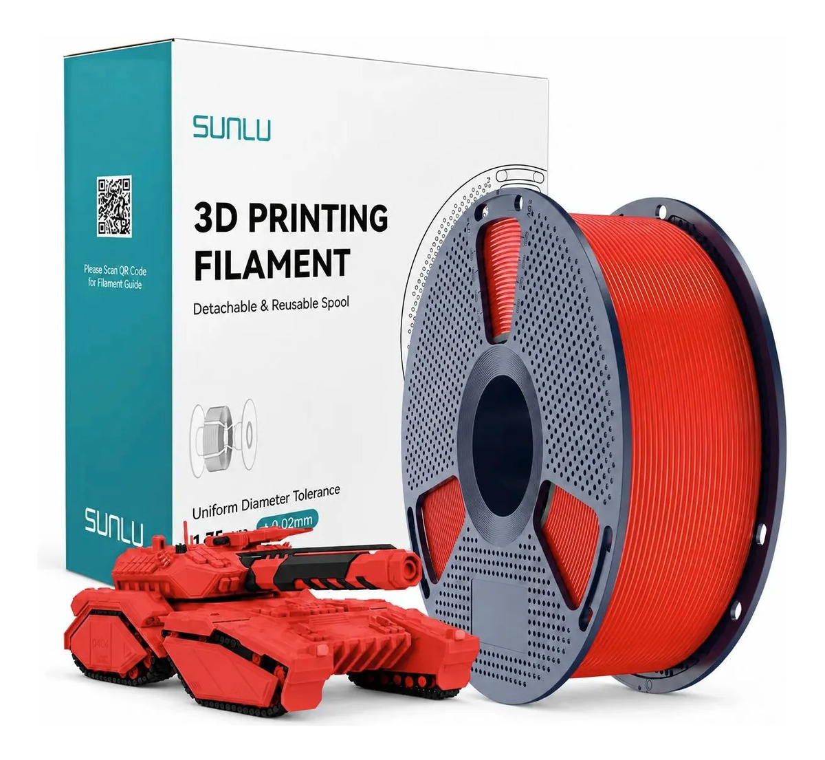 Imagem 1 de 9 de Filamento 3d Pla Sunlu 1.75mm 1kg Várias Cores Impressora