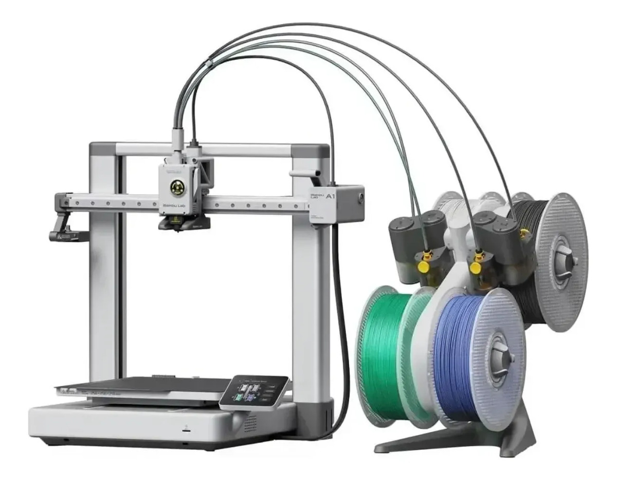 Imagem 1 de 10 de Impressora 3d Bambu Lab Combo A1 Ams Lite Bivolt Multicolor