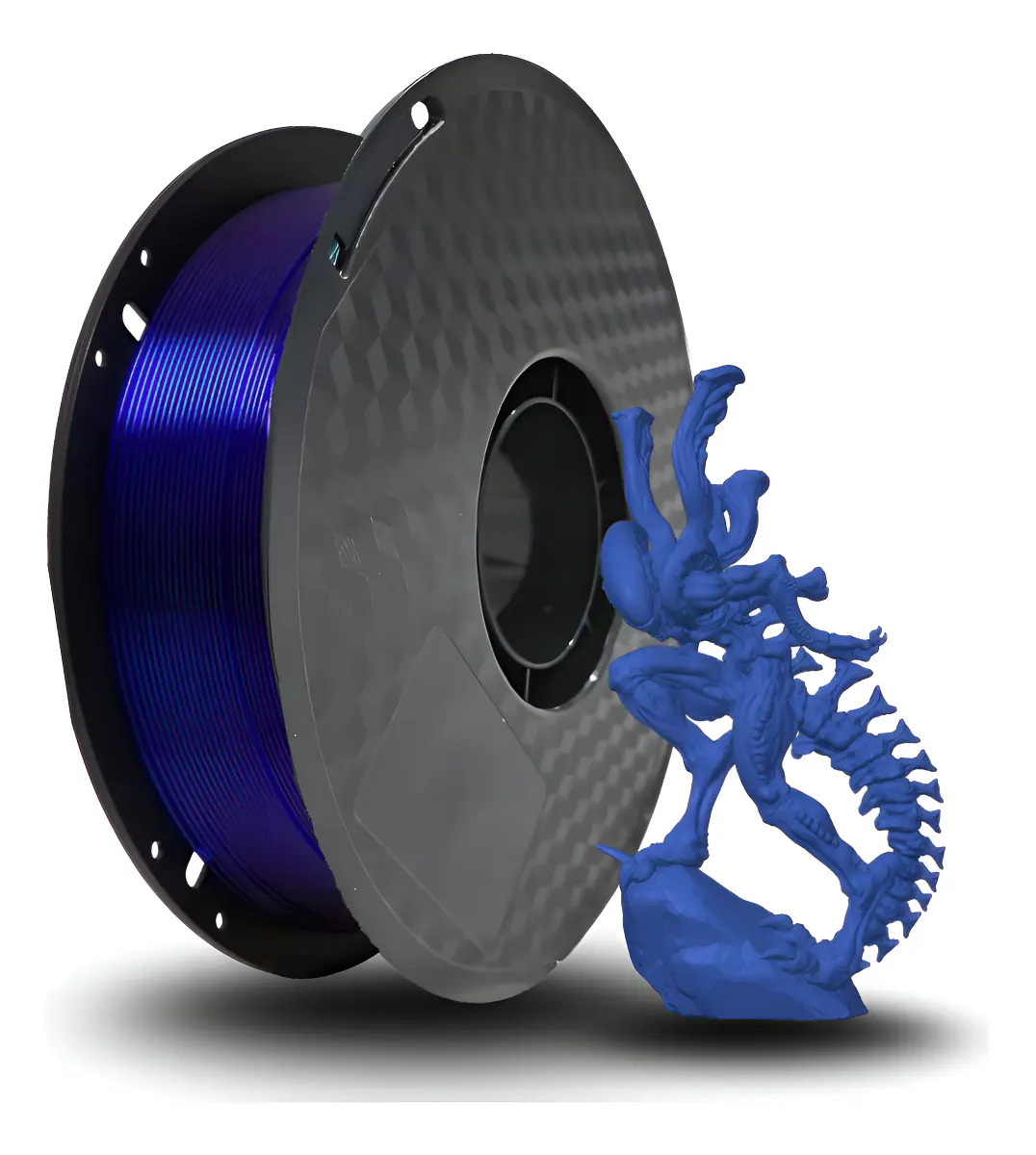 Imagem 1 de 5 de Filamento Impressora 3d Petg 1,75mm 1kg Masterprint Translucido Azul