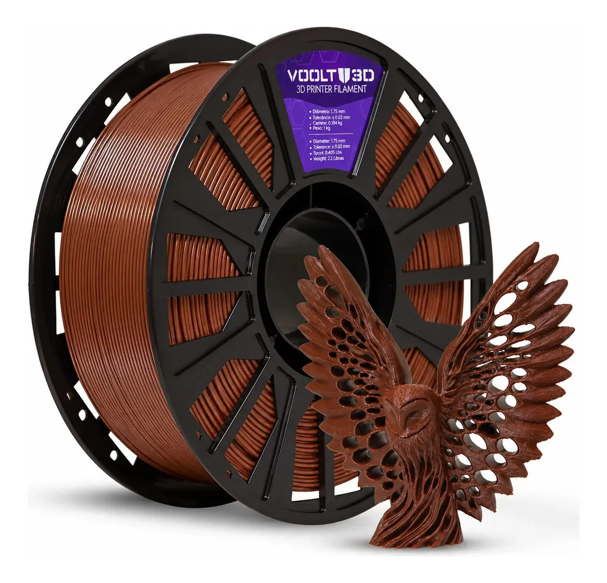 Imagem 1 de 5 de Filamento Petg Hf Marrom 1kg Imprimir Peças 3d Fab
