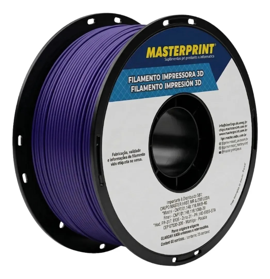 Imagem 1 de 6 de Filamento Impressora 3d Petg 1,75mm 1kg Lavanda Masterprint