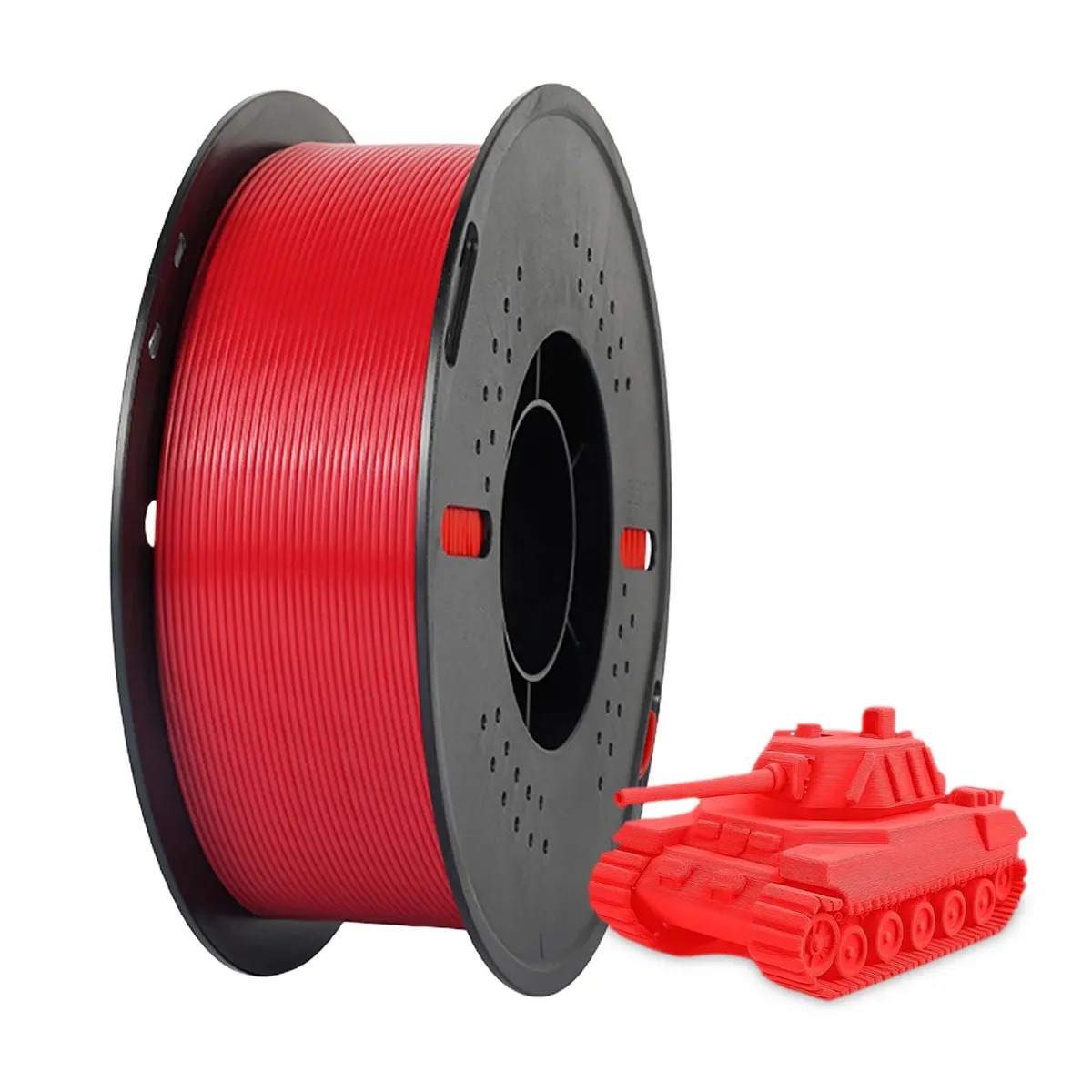 Imagem 1 de 10 de Filamento PETG 1.75mm 1kg para Impressora 3D – Cores Vermelho, Alta Precisão e Baixa Tolerância