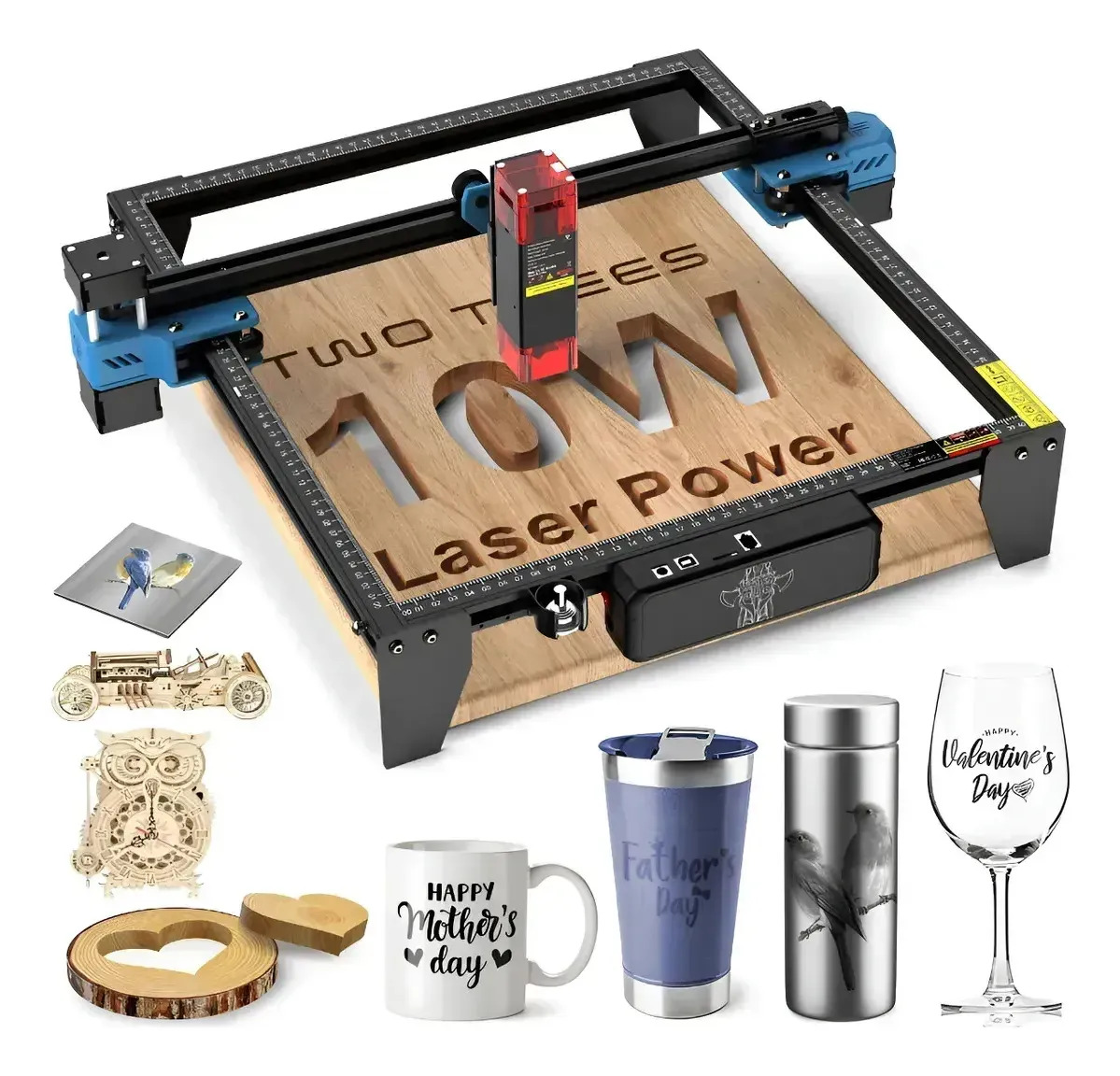 Imagem 1 de 8 de Impressora Gravadora Corte Cnc Laser Tts-10 Pro 10w  30*30cm