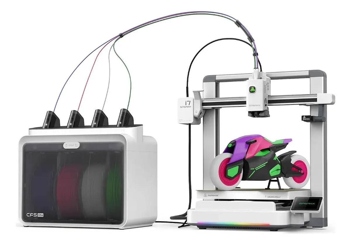 Imagem 1 de 4 de Impressora 3D multicolorida com nivelamento automático e CFS Lite Silver