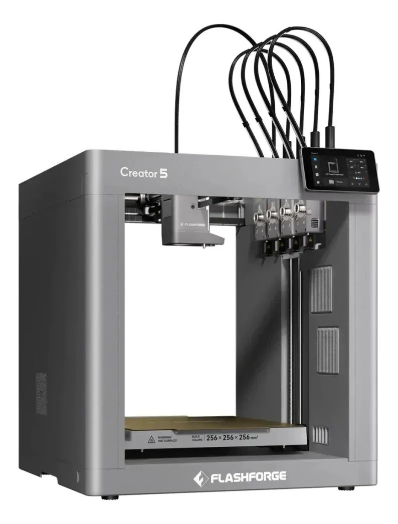 Imagem 1 de 9 de Impressora 3d Flashforge Creator 5 Com 4 Bicos Multicolor Cinza