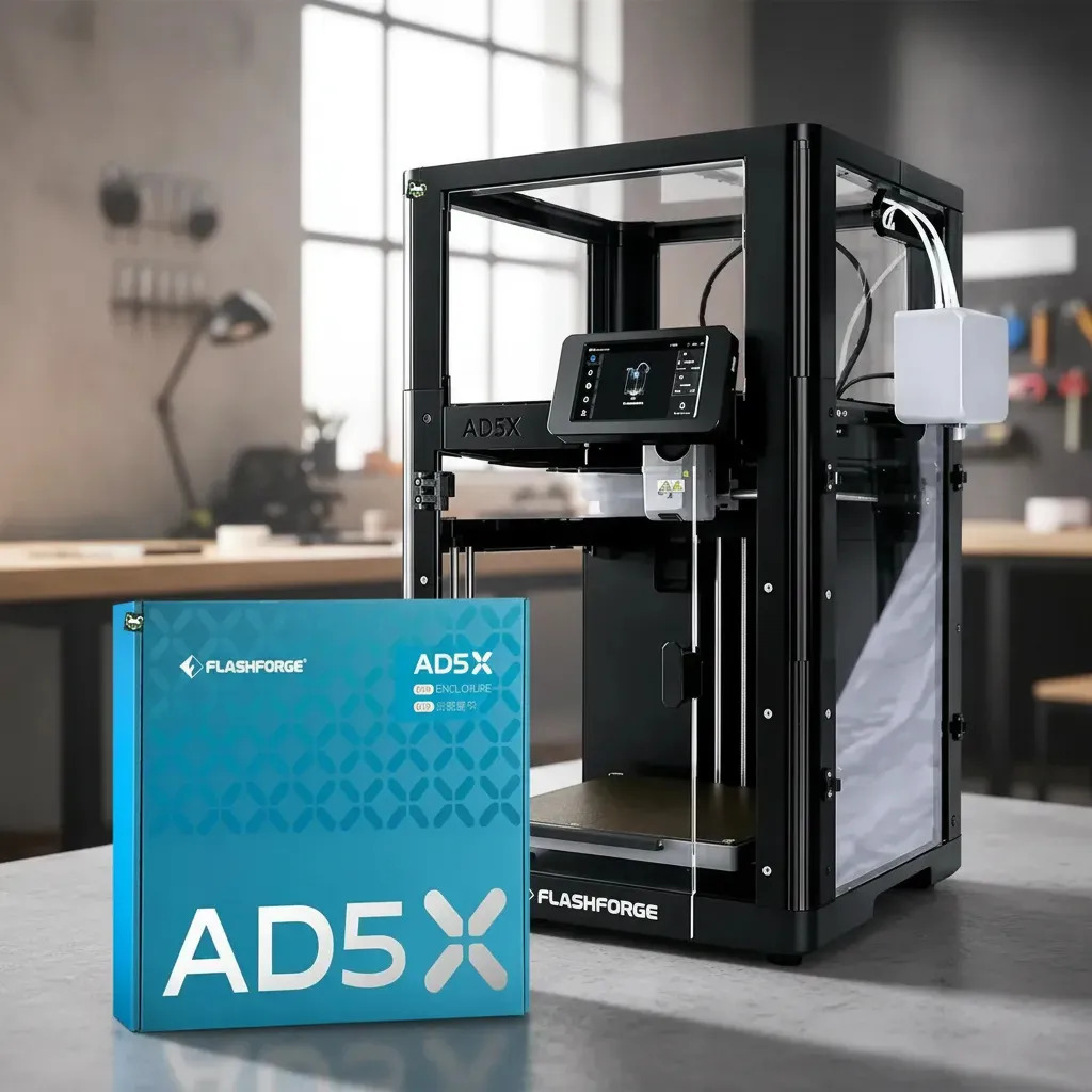 Imagem 1 de 10 de Impressora 3d Flashforge Ad5x Corexy + Kit Fechamento Preto